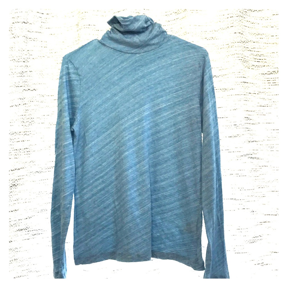 J Crew lightweight blue turtleneck